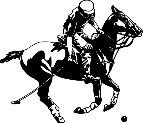 Jugador de polo — Vector de stock