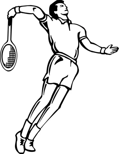 Tennisspieler — Stockvektor