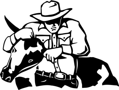 Rodeo bulldogging