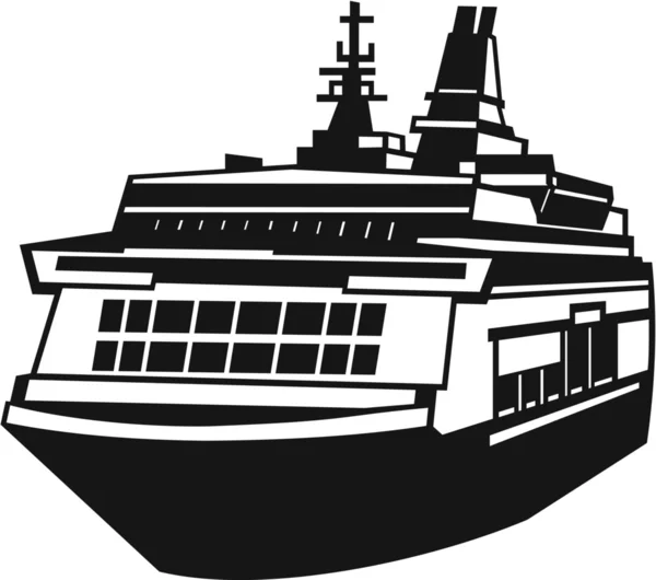 Barco de ferry — Vetor de Stock