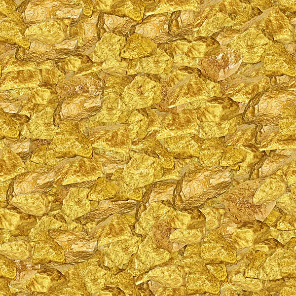Goldnuggets nahtlose Texturfliese — Stockfoto