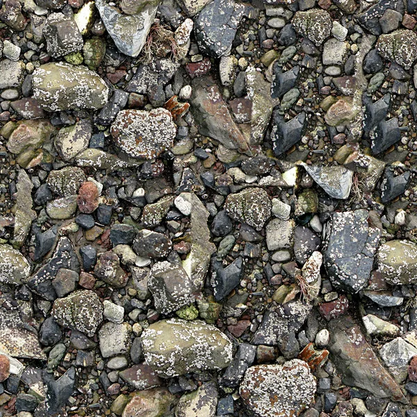Klippor och grus sömlös textur Kakel — Stockfoto