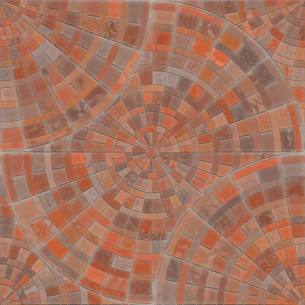 Radial Mosaic Pavers telha de textura sem costura — Fotografia de Stock