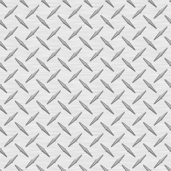 Plata Diamondplate Metal Seamless Texture Tile —  Fotos de Stock
