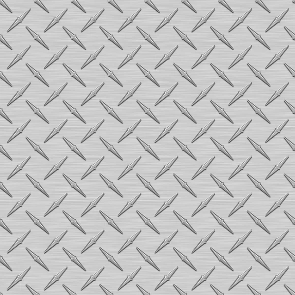 Azulejo de textura sin costura de metal Diamondplate gris —  Fotos de Stock