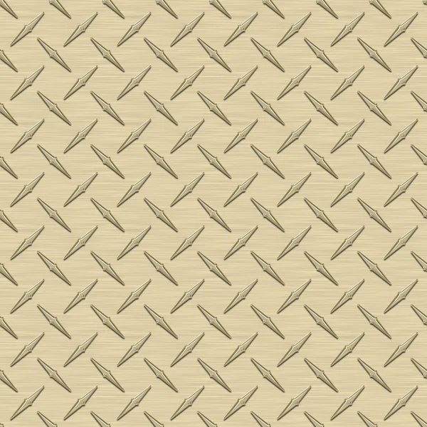 Pale Gold Diamondplate Metal Seamless Texture Tile — Stock Photo, Image