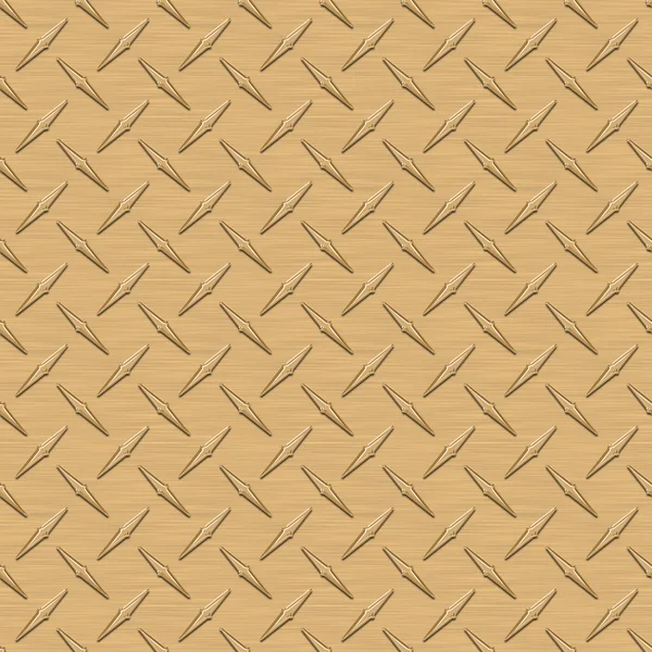 Oro Diamondplate Metal Seamless Texture Tile —  Fotos de Stock