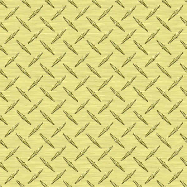 Pale Yellow Diamondplate Metal Seamless Texture Tile — Stock Photo, Image