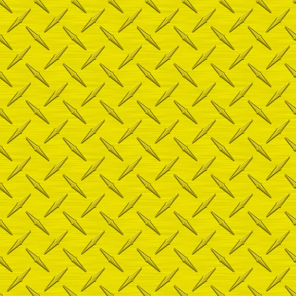 Giallo Diamondplate metallo senza cuciture Texture Tile — Foto Stock