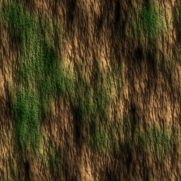 Corteza de árbol con Moss sin costura Textura Azulejo — Foto de Stock