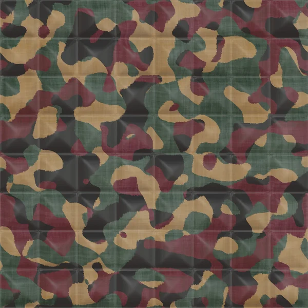 Quilted Woodland Camouflage Seamless Texture Tile — Stock Photo, Image