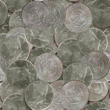 Yarım doları sorunsuz doku kiremit paralar