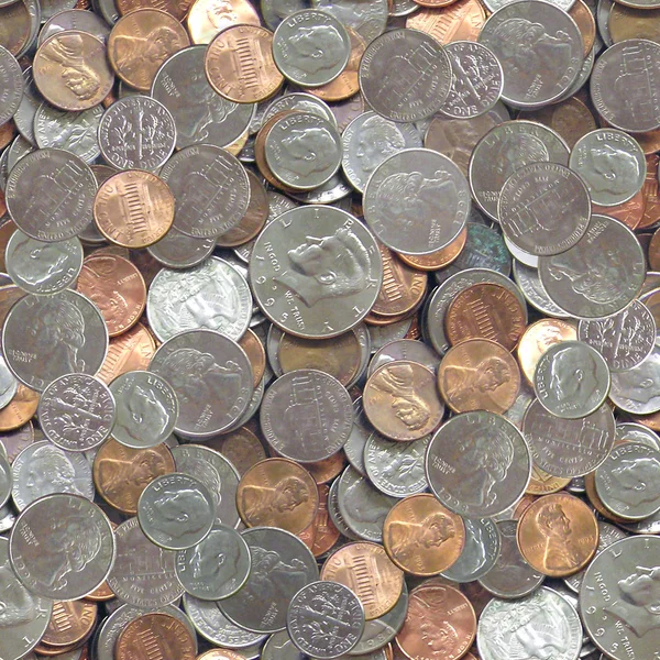 Mixed Coins Seamless Texture Tile — Stock Photo, Image