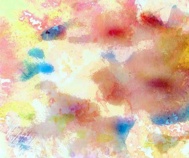 Sürtünme izleri ve felçlerle dokulu pis bir arka plan. Suluboya soyut resimleme.