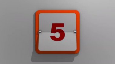 Beşinci günden altıncı güne geçişi olan bir takvimin üç boyutlu canlandırması. Haftanın 5 ve 6. gününün 3 boyutlu resmi ya da bayram ve etkinlikler. Beş ve altı numaralı slaytlar.