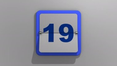 İkinci gün durdurulan bir takvimin 3 boyutlu canlandırması çok şık bir animasyon. Haftanın 2 günü ya da bayram ve etkinliklerin 3D çizimi. İki numaranın animasyonu.