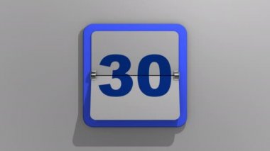 Onüçüncü günde durduğu takvime üç boyutlu bir animasyon çizimi. Haftanın 13. gününün 3D çizimi ya da bayram ve etkinlikler. 13 numaranın animasyonu..