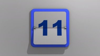 Takvimin 3B 'lik canlandırması 25. günde durduruluyor. Haftanın 25. gününün 3D çizimi ya da bayram ve etkinlikler. 25 sayısının animasyonu..