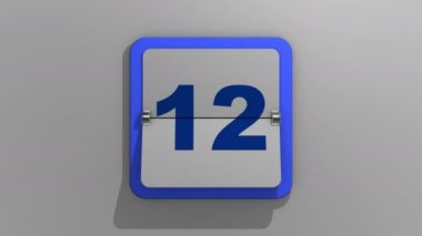 Takvimin 26. günde durduğu 3D bir canlandırma stili. Haftanın 26. gününün 3D çizimi ya da bayram ve etkinlikler. 26 numaranın animasyonu..