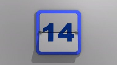 Takvimin 28. günde durduğu 3D bir canlandırması çok şık. Haftanın 28. gününün 3D çizimi ya da bayram ve etkinlikler. 28 numaranın animasyonu..