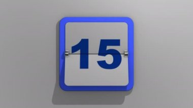 Yirmidokuzuncu günde durduğu takvime ek olarak üç boyutlu bir animasyon. Haftanın 29. gününün 3D çizimi ya da bayram ve etkinlikler. 29 numaranın animasyonu..