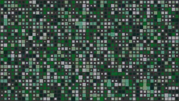 Abstrakt Blinkande Geometriskt Brus Flimrande Flerfärgade Rutor Bildar Animerad Loop — Stockvideo