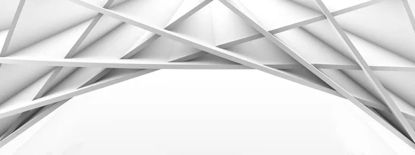 Architettonico Astratto Monocolore Arco Colore Bianco Rendering Illustrazione — Foto Stock