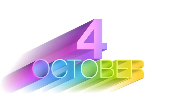 October Calendar Date — Stock Photo, Image
