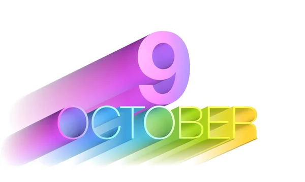 Octubre Fecha Del Calendario — Foto de Stock