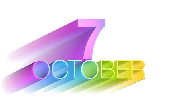 October Calendar Date — Stock Photo, Image