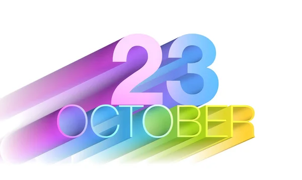 Octubre Fecha Del Calendario — Foto de Stock