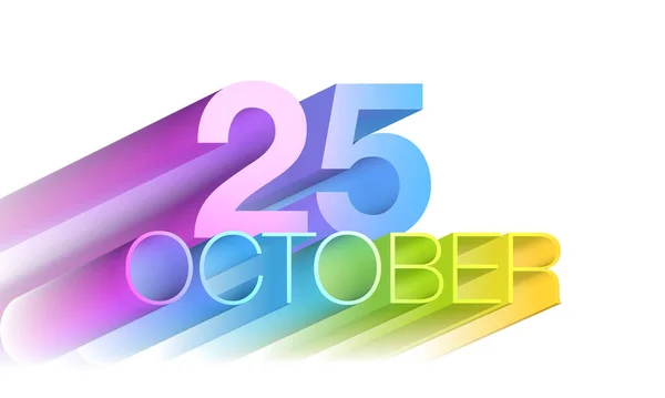 Outubro Data Calendário — Fotografia de Stock