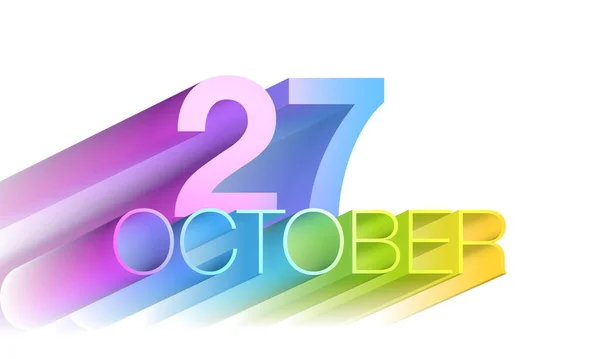 10月27日カレンダー日付 — ストック写真