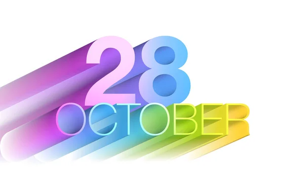 Oktober Kalenderdatum — Stockfoto