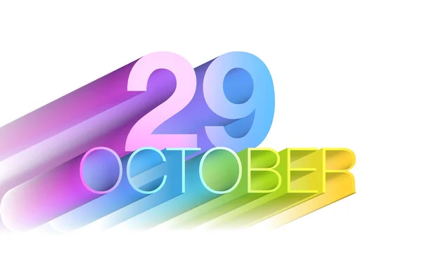 Octubre Fecha Del Calendario —  Fotos de Stock