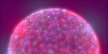 3d illustration of abstract pattern, digital hi tech concept