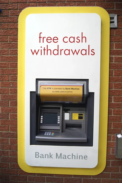 Cajero automático. Cajero automático. ABM. Cashpoint. Cashline. Minibank. Bankomat. . — Foto de Stock