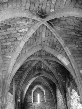 Haçlı Kalesi. Cloisters, Akka Kalesi, Acre, İsrail