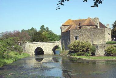 Açık görüş. Gatehouse ve köprü leeds Kalesi, kent, İngiltere