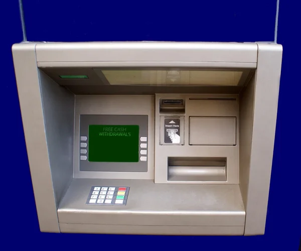 Para makinesi. duvarda delik. ATM. banka — Stok fotoğraf