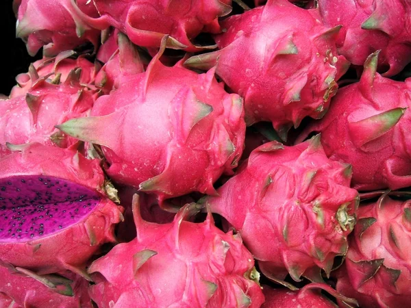 Frutta tropicale asiatica. Pitaya, Pitahaya, Pitahaya, Frutta del drago — Foto Stock