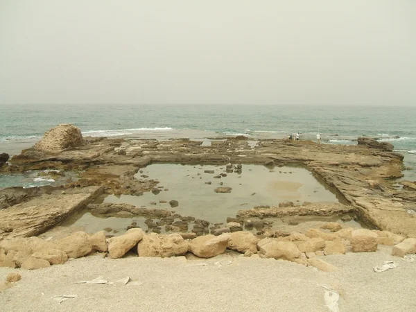 Bain de béton Césarée, Israël, Moyen-Orient — Photo