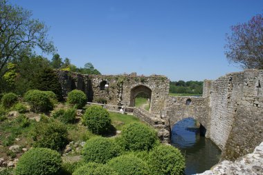 Eski Köprü. Leeds Castle, Kent, İngiltere