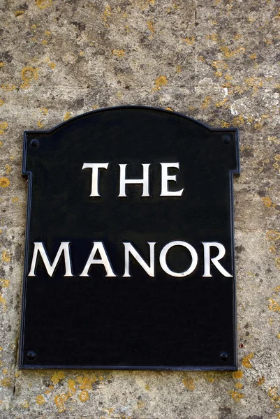 The manor sign — Stock Photo, Image