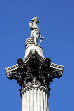Nelson'ın sütun, Trafalgar Square, Londra, İngiltere