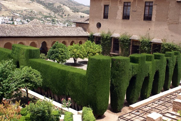 Giardino, Palazzo Alhambra, Granada, Andalusia, Spagna — Foto Stock