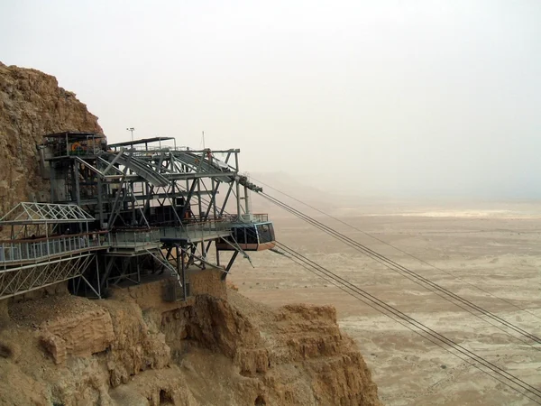 Station de téléphérique, Masada, désert de Judée, Israël, Moyen-Orient — Photo