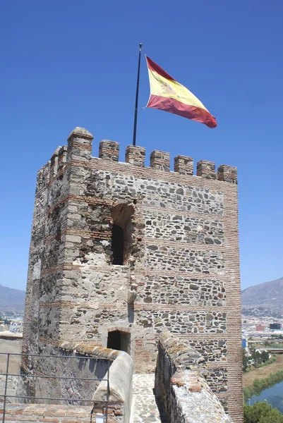 Torre, castelo de Sohail, Fuengirola, Andaluzia, Espanha — Fotografia de Stock