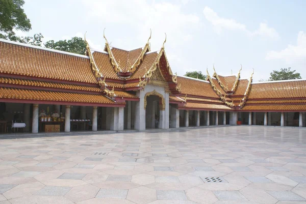 Wat Benchamabophit Dusitvanaram. Marmurowa Świątynia, Bangkok, Tajlandia — Zdjęcie stockowe