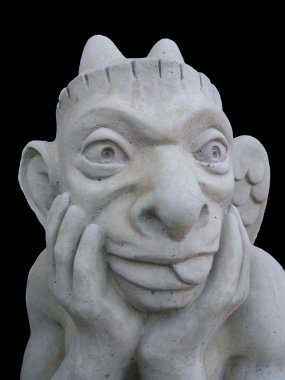 Heykel. Şeytan. Şeytan. Cadılar Bayramı. Cadılar Bayramı dekorasyon